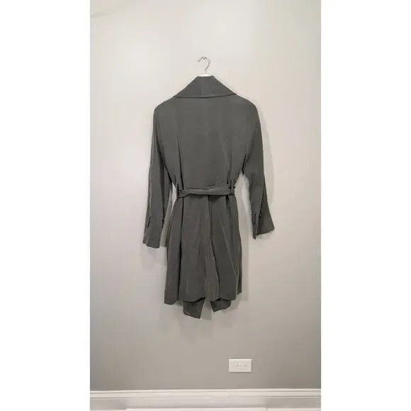 Club Monaco 'Ellayne' Trench Coat Seaweed Green Neutral Classic - Size S - Picture 5 of 9